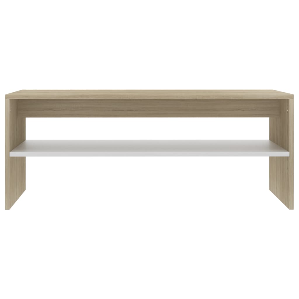 8719883672922_g_en_hd_2 vidaXL Coffee Table White and Sonoma Oak 100x40x40 cm Engineered Wood - Image 4