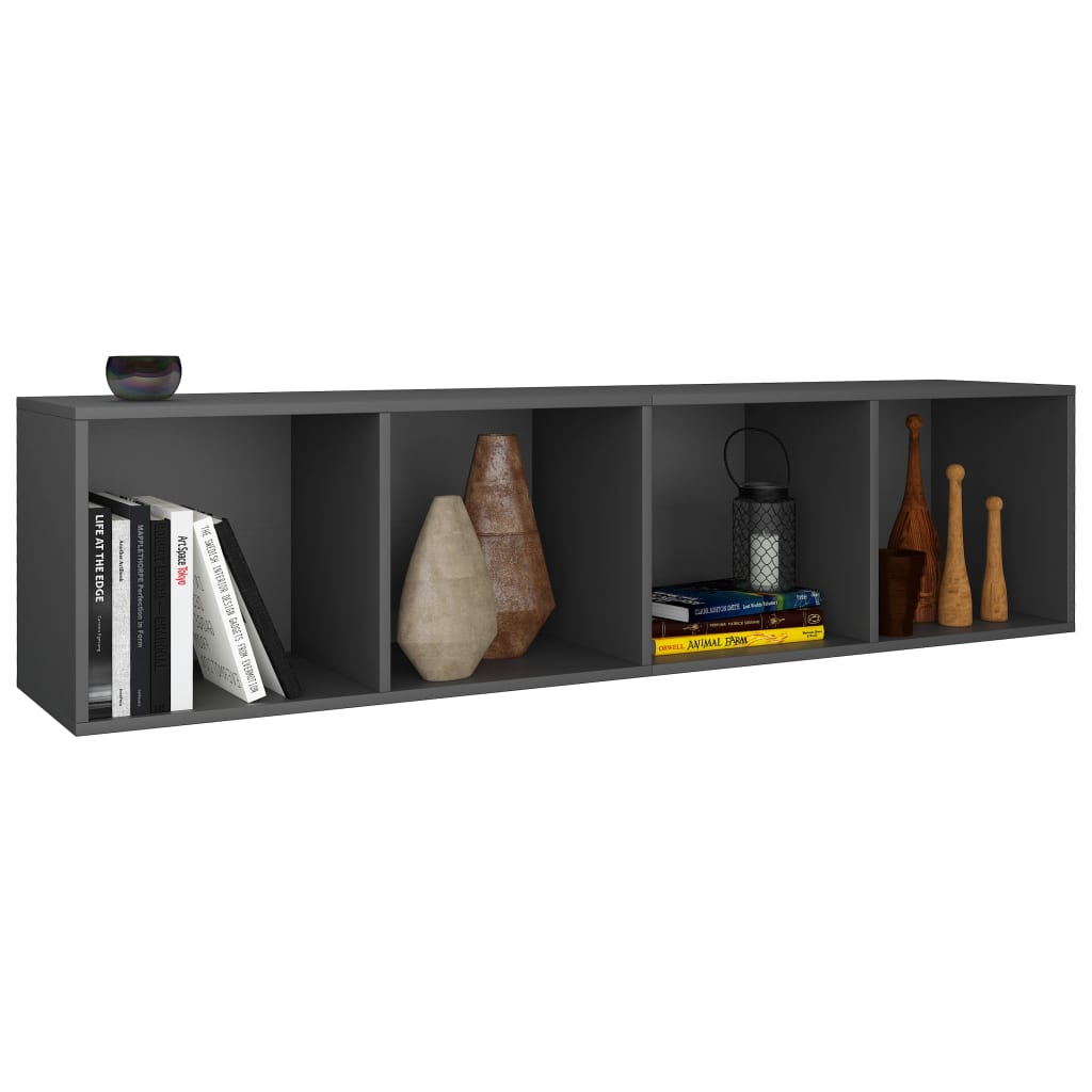 8719883673073_g_en_hd_5 vidaXL Book Cabinet/TV Cabinet Grey 36x30x143 cm Engineered Wood - Image 8