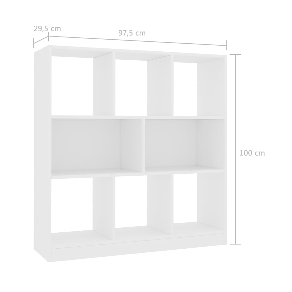 8719883673325_g_en_hd_4 vidaXL Book Cabinet White 97.5x29.5x100 cm Engineered Wood - Image 7