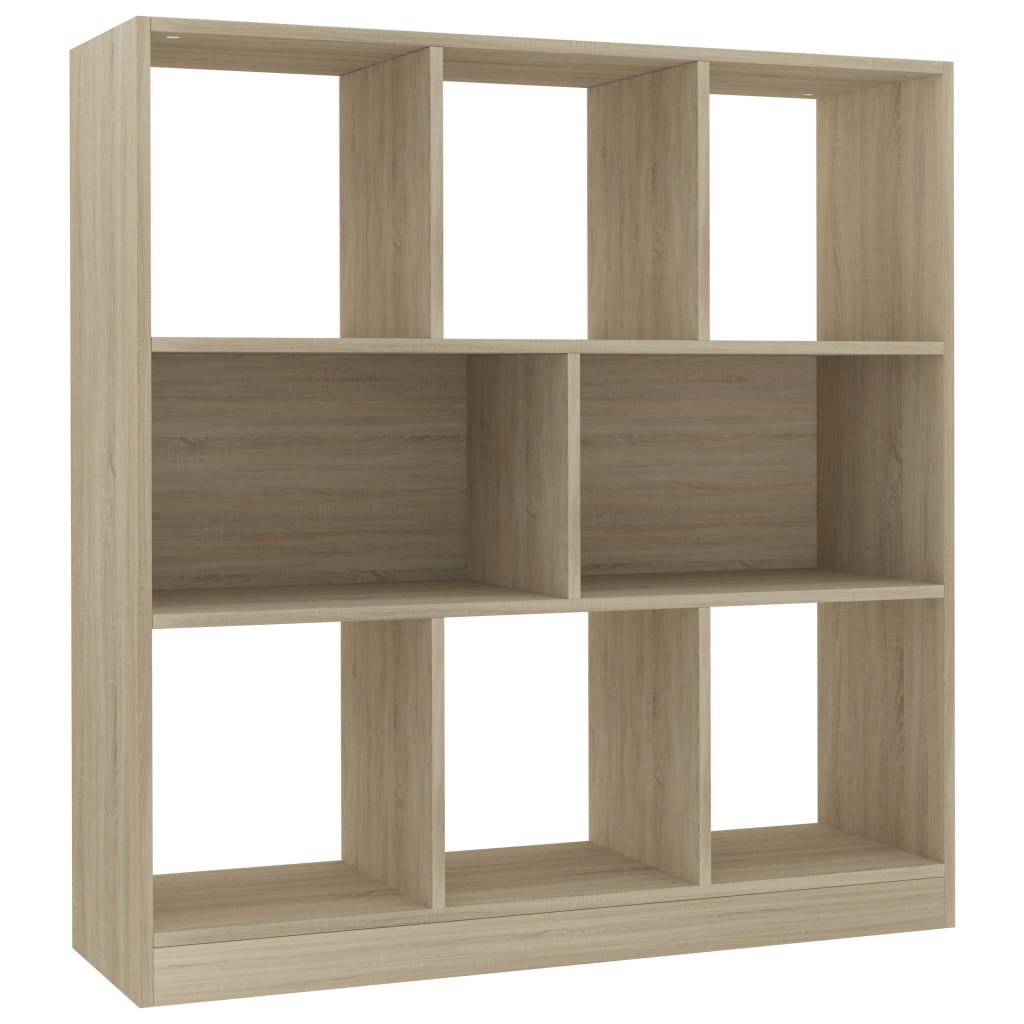8719883673356_a_en_hd_1 vidaXL Book Cabinet Sonoma Oak 97.5x29.5x100 cm Engineered Wood - Image 2