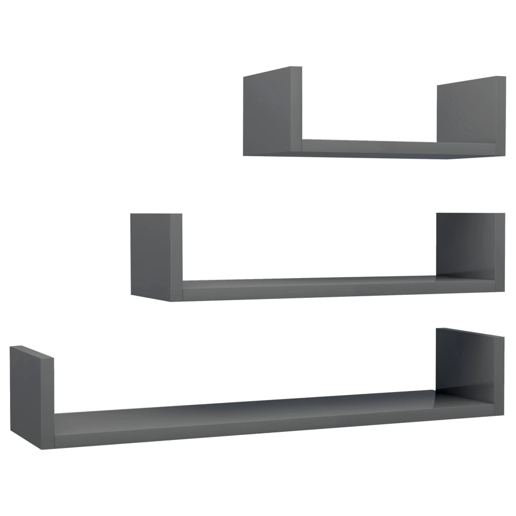 8719883673677_a_en_hd_1 vidaXL Wall Display Shelf 3 pcs High Gloss Grey Engineered Wood - Image 2
