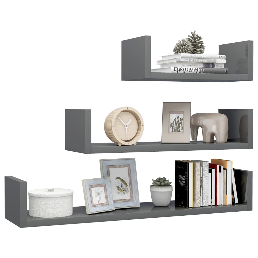 8719883673677_g_en_hd_1 vidaXL Wall Display Shelf 3 pcs High Gloss Grey Engineered Wood - Image 3