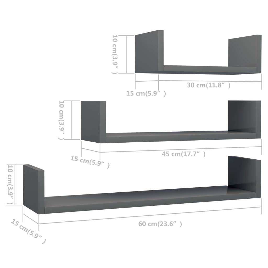 8719883673677_g_en_hd_4 vidaXL Wall Display Shelf 3 pcs High Gloss Grey Engineered Wood - Image 6