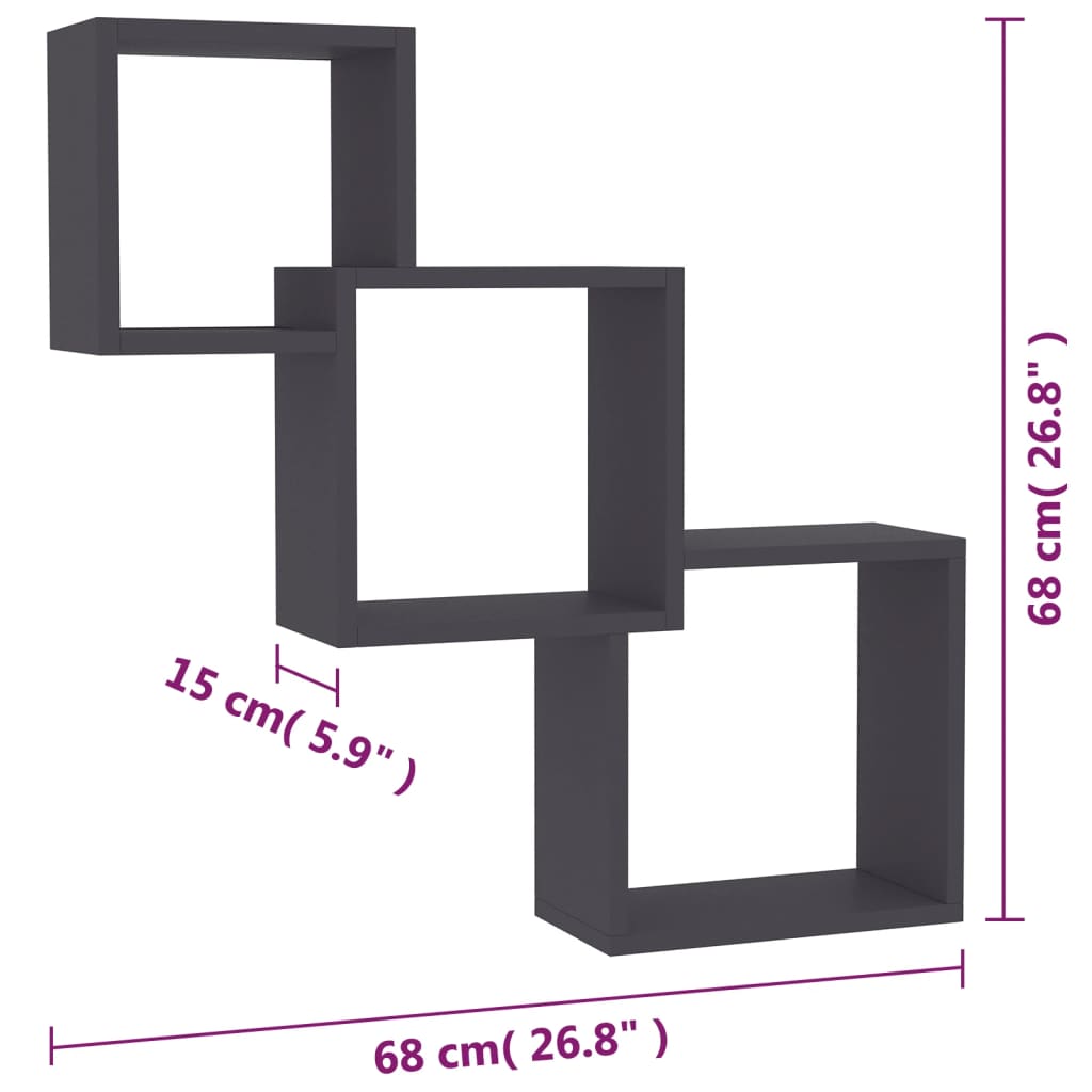 8719883674339_g_en_hd_4 vidaXL Cube Wall Shelves Grey 68x15x68 cm Engineered Wood - Image 6