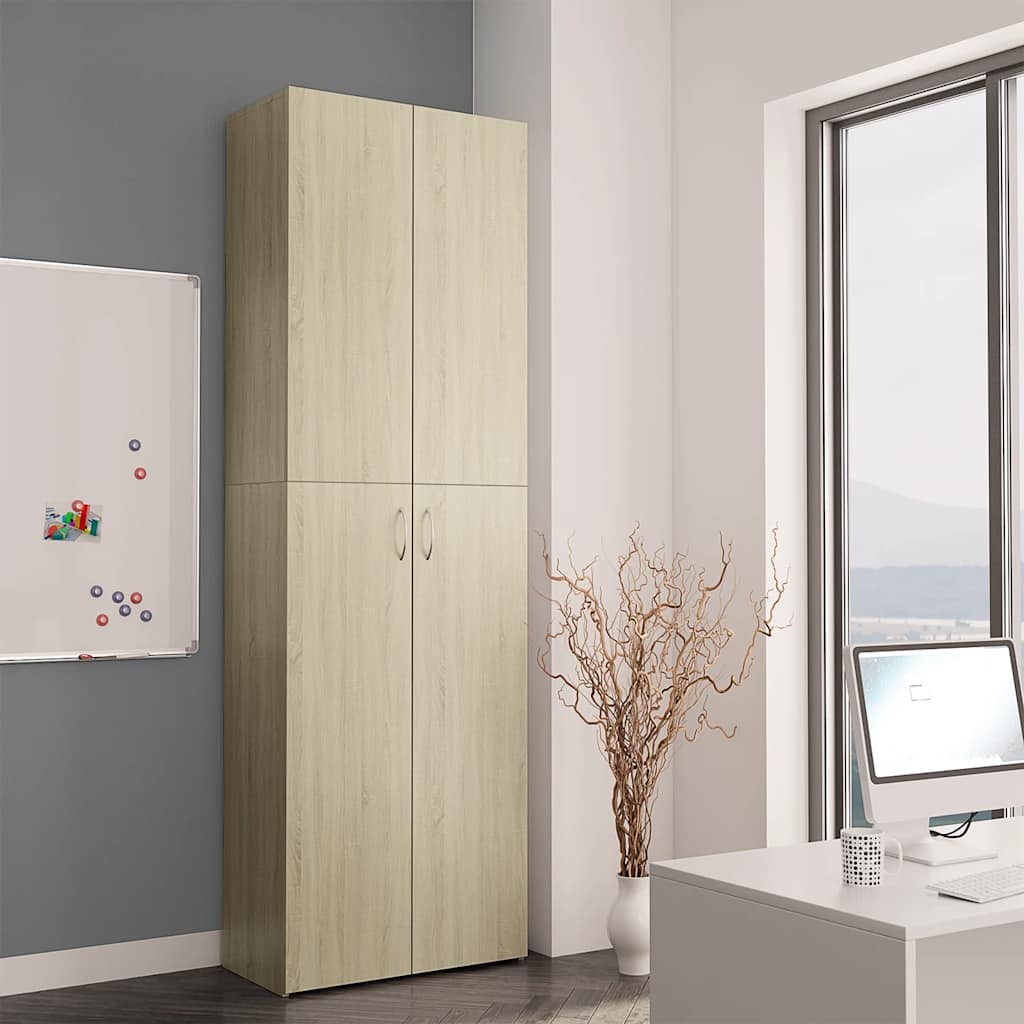 8719883674612_g_en_hd_1 vidaXL Office Cabinet Sonoma Oak 60x32x190 cm Engineered Wood - Image 4