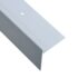 vidaXL F-shape Stair Nosings 15 pcs Aluminium 90 cm Silver - Image 2