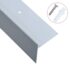 vidaXL F-shape Stair Nosings 15 pcs Aluminium 100 cm Silver