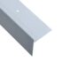 vidaXL F-shape Stair Nosings 15 pcs Aluminium 100 cm Silver - Image 2
