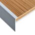 vidaXL F-shape Stair Nosings 15 pcs Aluminium 100 cm Silver - Image 4