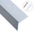 vidaXL F-shape Stair Nosings 15 pcs Aluminium 134 cm Silver