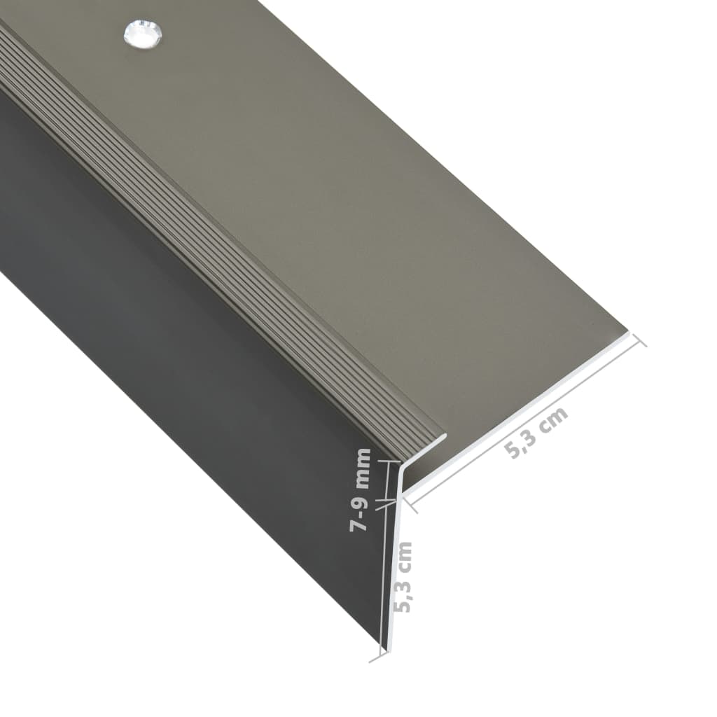 8719883675893_g_en_hd_4 vidaXL F-shape Stair Nosings 15 pcs Aluminium 100 cm Brown - Image 5