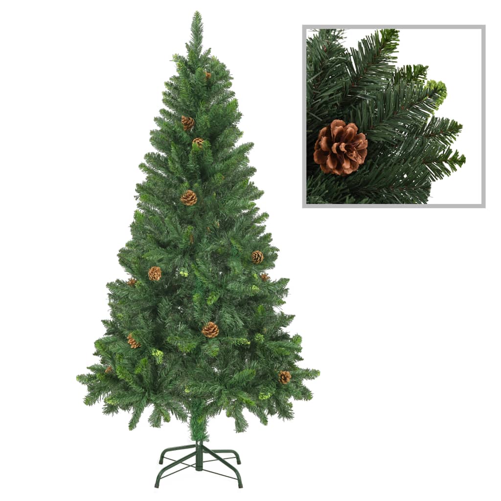 8719883680606_a_en_hd_1 vidaXL Artificial Christmas Tree with Pine Cones Green 150 cm - Image 1