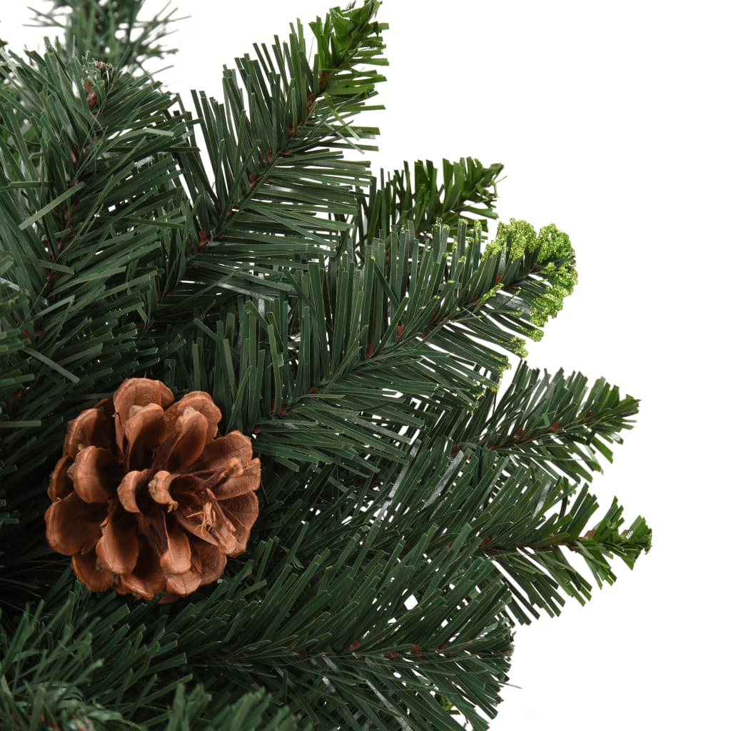 8719883680620_g_en_hd_3 vidaXL Artificial Christmas Tree with Pine Cones Green 210 cm - Image 4
