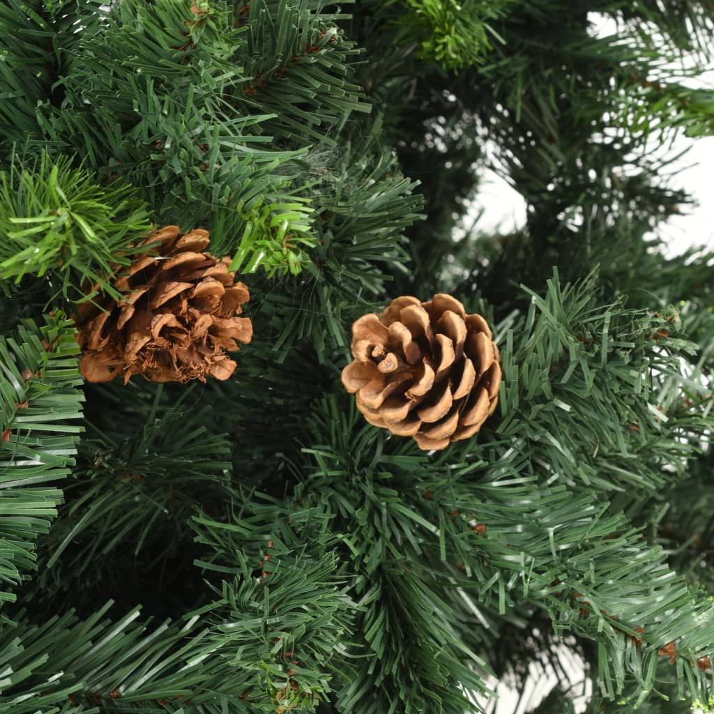 8719883680620_g_en_hd_4 vidaXL Artificial Christmas Tree with Pine Cones Green 210 cm - Image 5