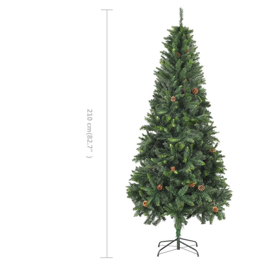8719883680620_g_en_hd_7 vidaXL Artificial Christmas Tree with Pine Cones Green 210 cm - Image 8