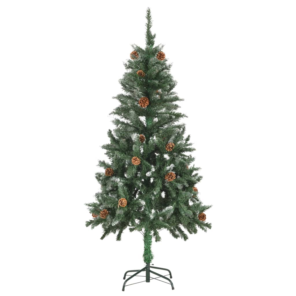 8719883680637_g_en_hd_1 vidaXL Artificial Christmas Tree with Pine Cones and White Glitter 150 cm - Image 2