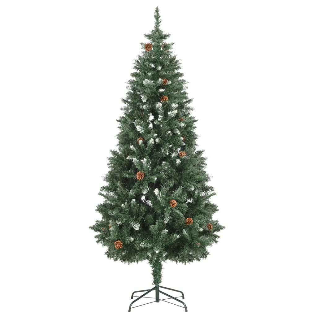 8719883680644_g_en_hd_1 vidaXL Artificial Christmas Tree with Pine Cones and White Glitter 180 cm - Image 2