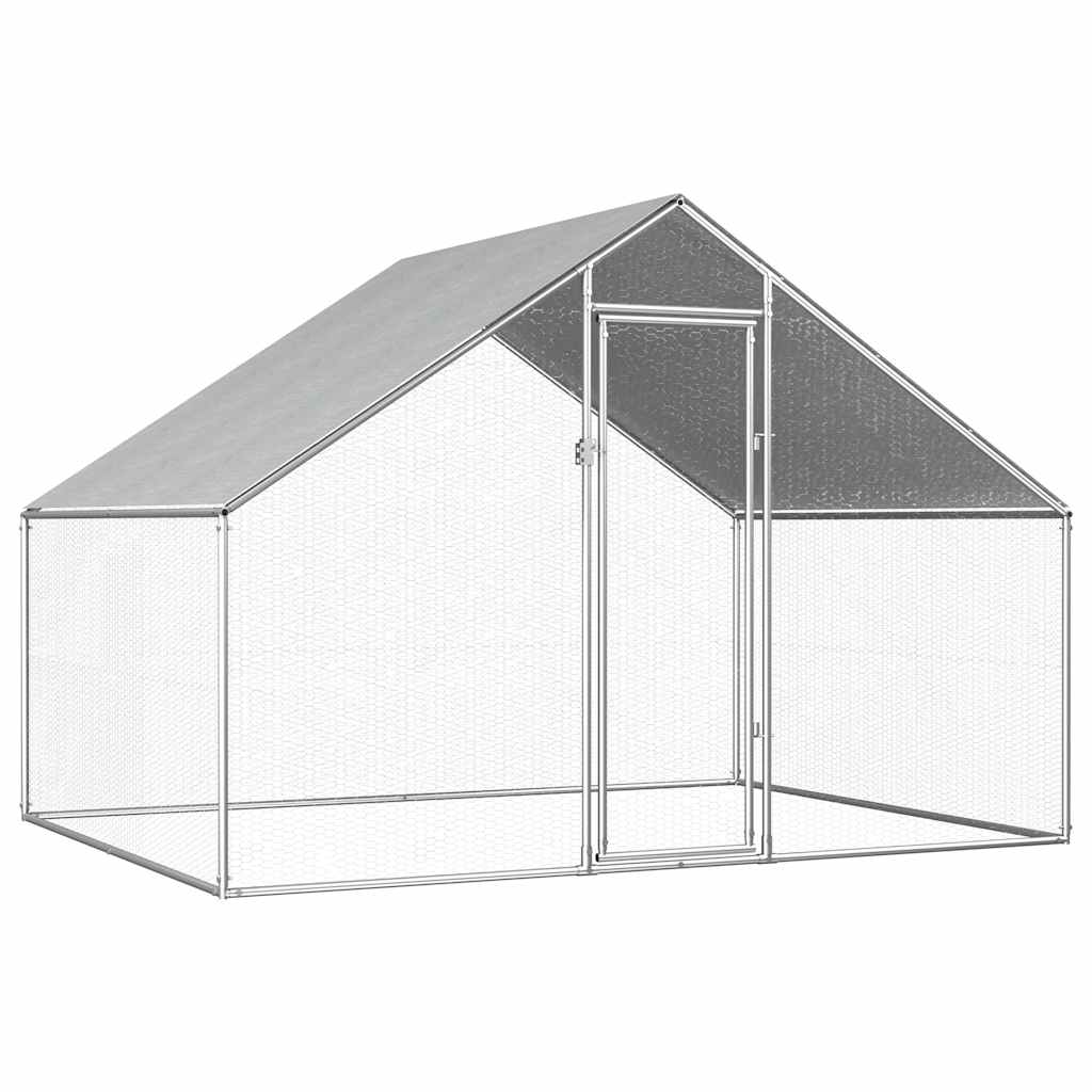 8719883681375_a_en_hd_1 vidaXL Outdoor Chicken Cage 2.75x2x1.92 m Galvanised Steel - Image 1