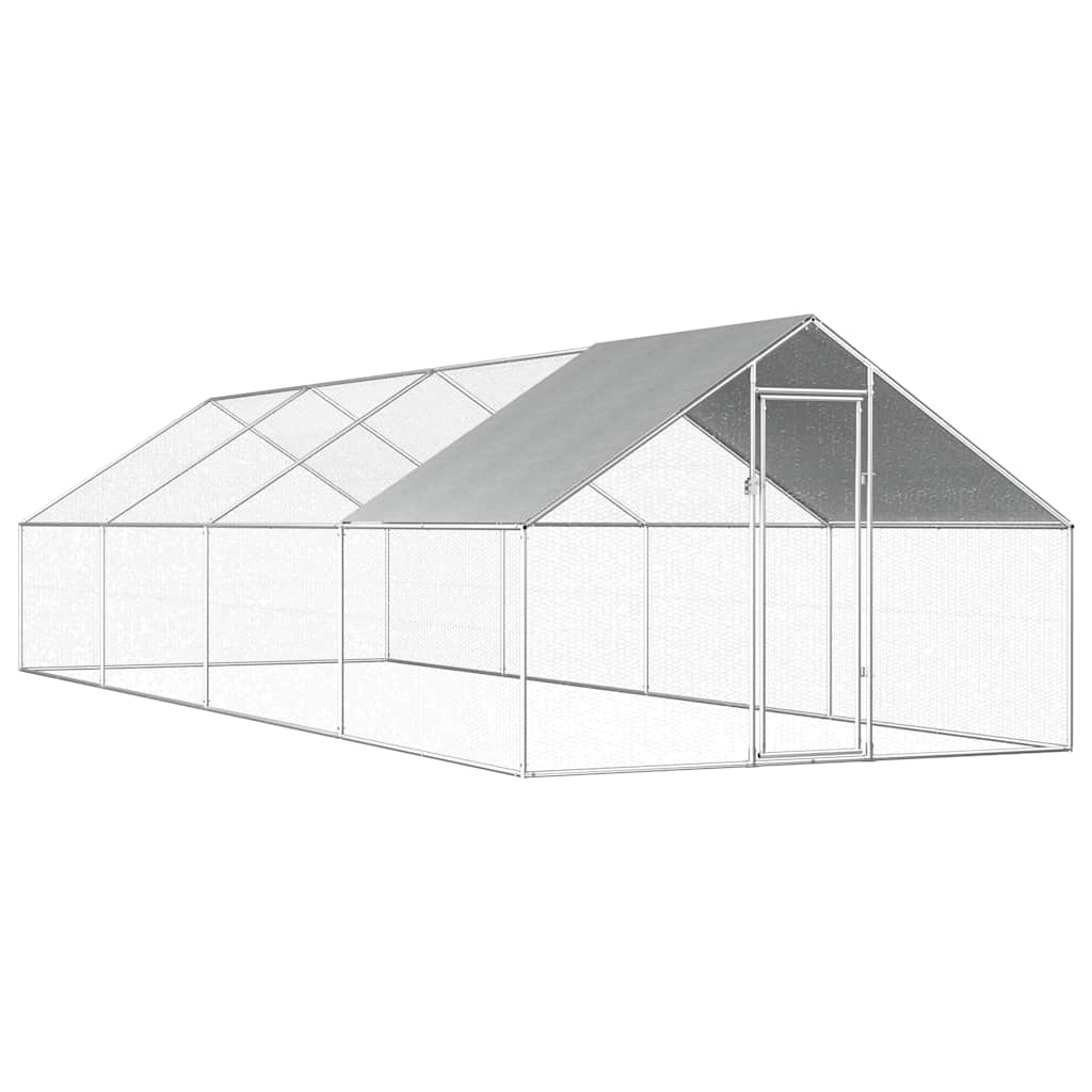 8719883681405_a_en_hd_1 vidaXL Outdoor Chicken Cage 2.75x8x1.92 m Galvanised Steel - Image 1