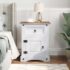 vidaXL Bedside Cabinet Mexican Pine Corona Range White 53x39x67 cm - Image 4