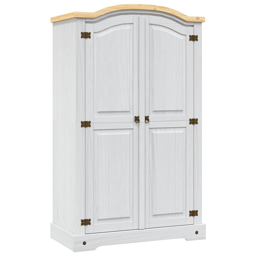 8719883681894_a_en_hd_1 vidaXL Wardrobe Mexican Pine Corona Range 2 Doors White - Image 1