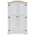 vidaXL Wardrobe Mexican Pine Corona Range 2 Doors White - Image 4