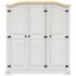 vidaXL Wardrobe Mexican Pine Corona Range 3 Doors White - Image 4