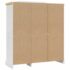 vidaXL Wardrobe Mexican Pine Corona Range 3 Doors White - Image 6