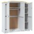 vidaXL Wardrobe Mexican Pine Corona Range 3 Doors White - Image 7