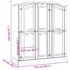 vidaXL Wardrobe Mexican Pine Corona Range 3 Doors White - Image 10