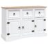 vidaXL Sideboard Solid Mexican Pinewood Corona Range White 132x43x78 cm - Image 2