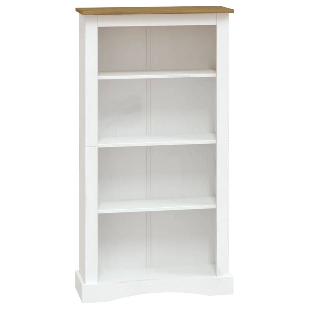 8719883682051_a_en_hd_1 vidaXL 4-Tier Bookcase Mexican Pine Corona Range White 80x29x150 cm - Image 2