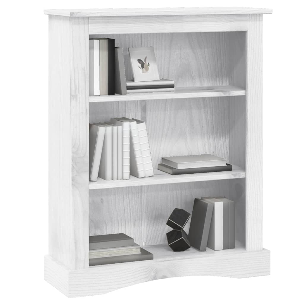 8719883682099_g_en_hd_1 vidaXL 3-Tier Bookcase Mexican Pine Corona Range White 81x29x100 cm - Image 4