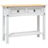 vidaXL Console Table Mexican Pine Corona Range White 90x34.5x73 cm - Image 2