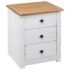 vidaXL Bedside Cabinet White 46x40x57 cm Pinewood Panama Range - Image 5
