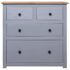 vidaXL Sideboard Grey 80x40x83 cm Pinewood Panama Range - Image 4