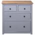 vidaXL Sideboard Grey 80x40x83 cm Pinewood Panama Range - Image 7