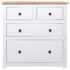 vidaXL Sideboard White 80x40x83 cm Pinewood Panama Range - Image 4