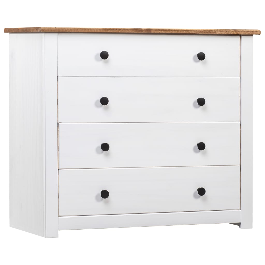 8719883682297_a_en_hd_1 vidaXL Side Cabinet White 80x40x73 cm Pine Panama Range - Image 1