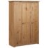 vidaXL 3-Door Wardrobe 118x50x171.5 cm Pine Panama Range - Image 2