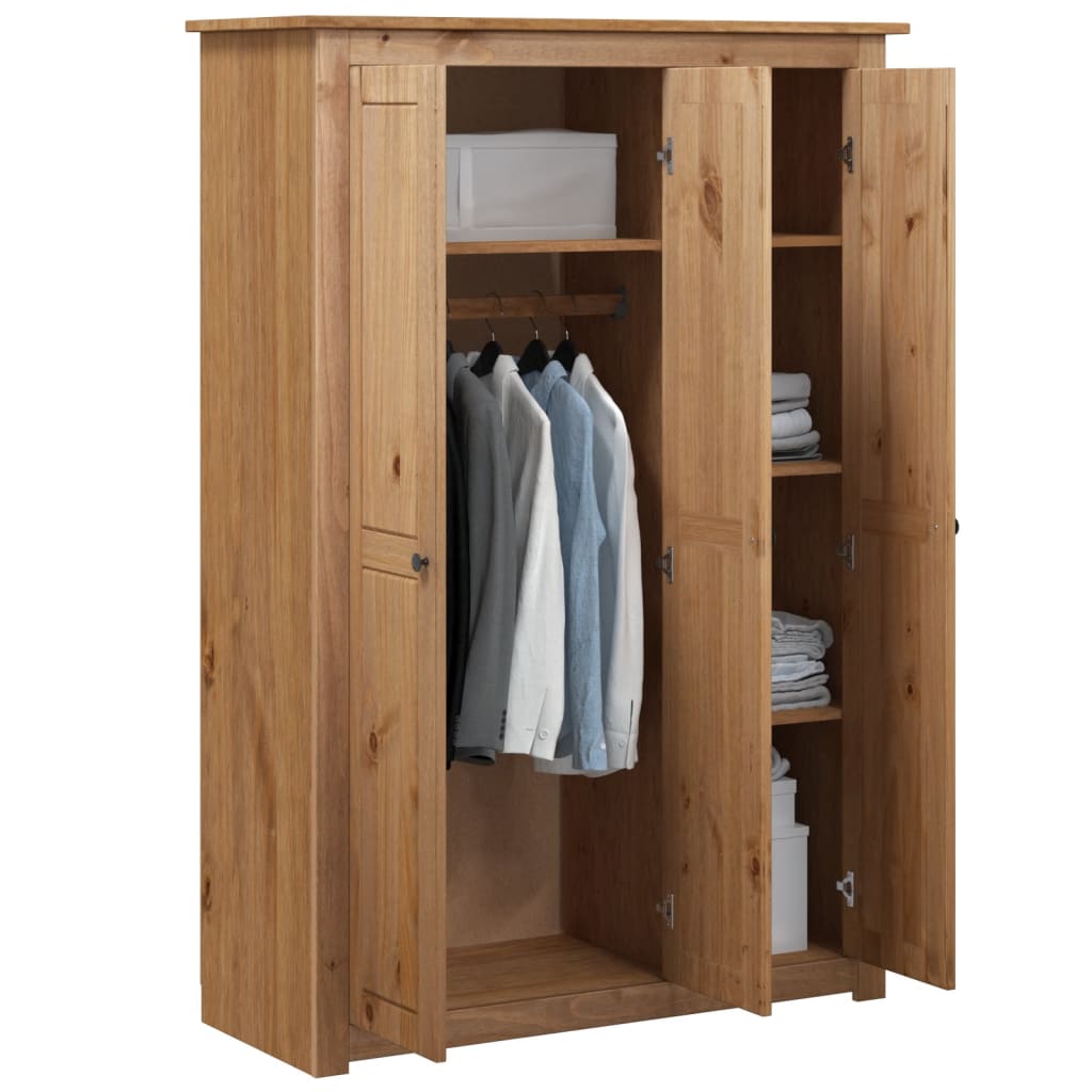 8719883682303_g_en_hd_1 vidaXL 3-Door Wardrobe 118x50x171.5 cm Pine Panama Range - Image 4