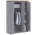 vidaXL 3-Door Wardrobe Grey 118x50x171.5 cm Pine Panama Range - Image 4