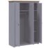 vidaXL 3-Door Wardrobe Grey 118x50x171.5 cm Pine Panama Range - Image 6