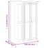 vidaXL 3-Door Wardrobe Grey 118x50x171.5 cm Pine Panama Range - Image 10