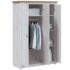 vidaXL 3-Door Wardrobe White 118x50x171.5 cm Pine Panama Range - Image 4