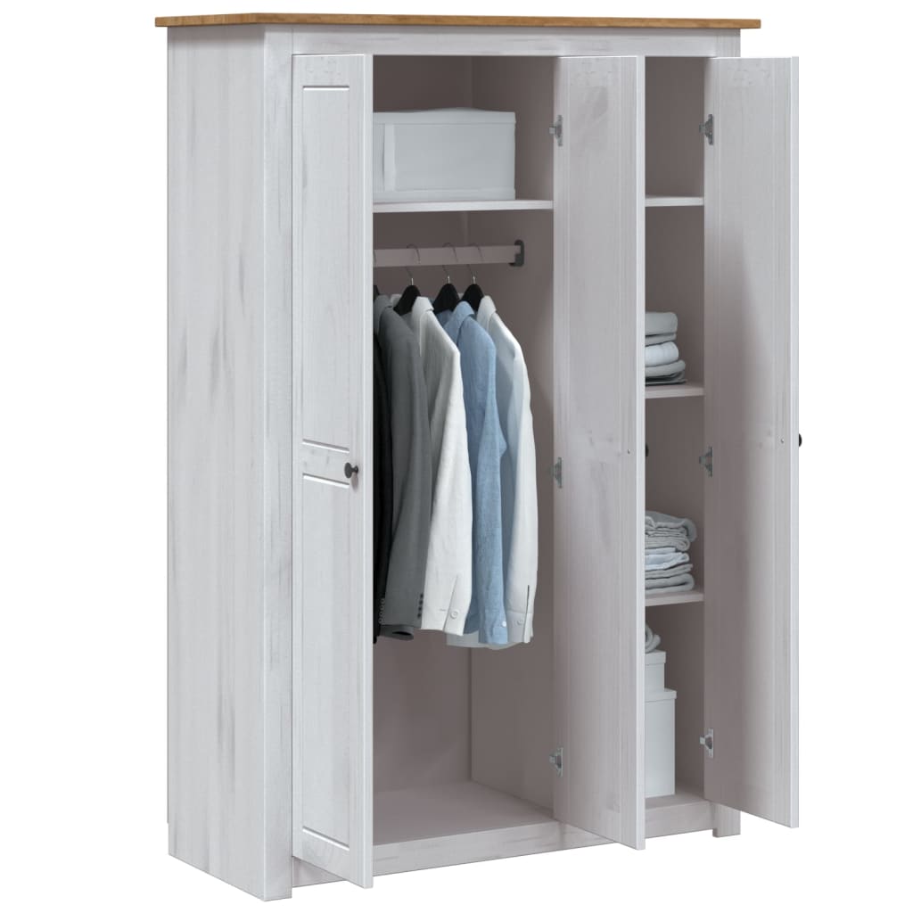 8719883682327_g_en_hd_1 vidaXL 3-Door Wardrobe White 118x50x171.5 cm Pine Panama Range - Image 4