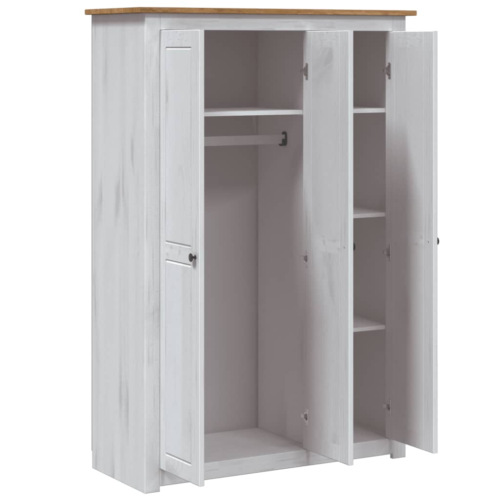 8719883682327_g_en_hd_3 vidaXL 3-Door Wardrobe White 118x50x171.5 cm Pine Panama Range - Image 6