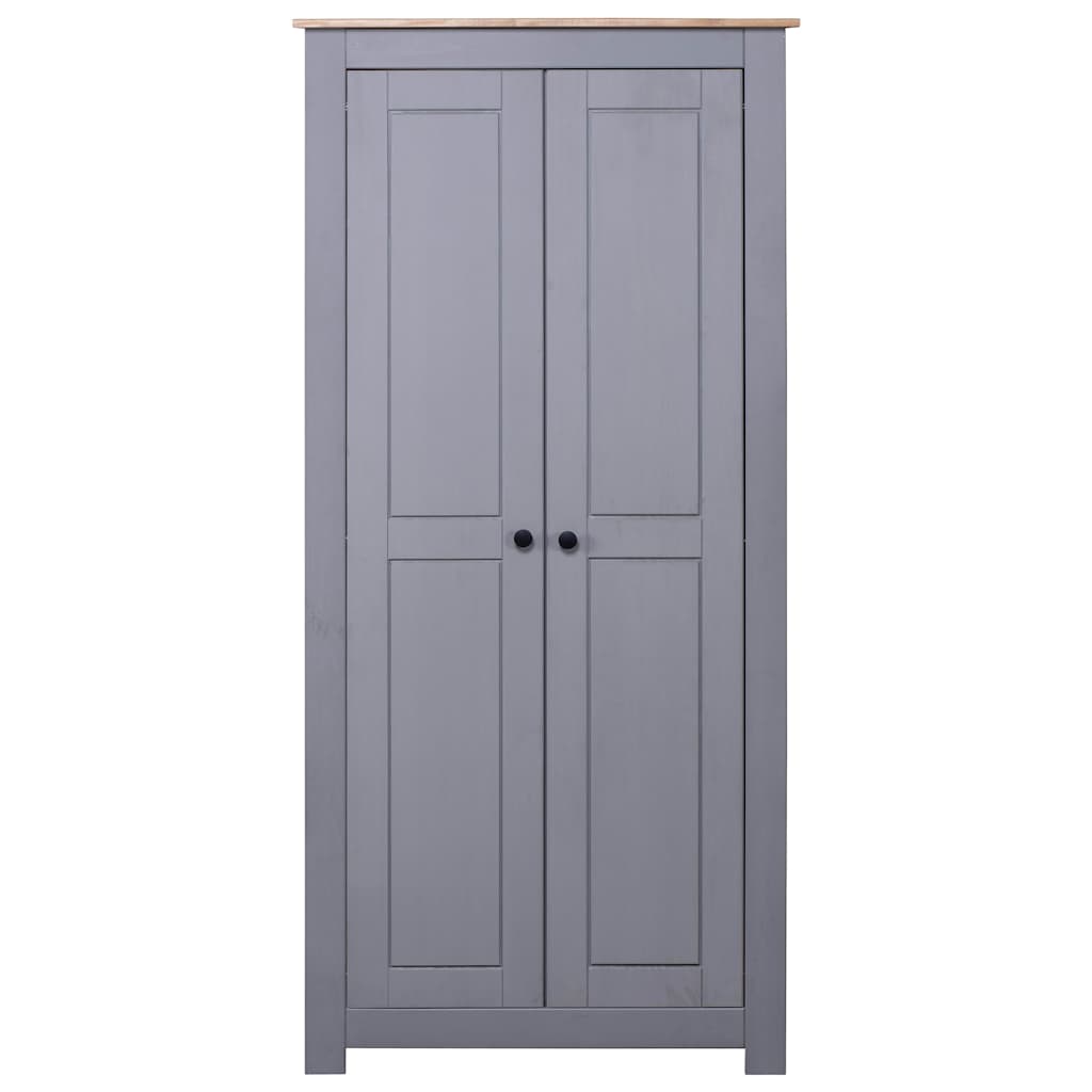 8719883682341_g_en_hd_2 vidaXL Wardrobe Grey 80x50x171.5 cm Solid Pine Panama Range - Image 4