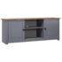 vidaXL TV Cabinet Grey 120x40x50 cm Solid Pine Wood Panama Range
