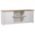 vidaXL TV Cabinet White 120x40x50 cm Solid Pine Wood Panama Range